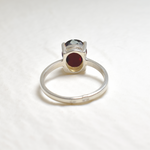 2829-R-nGAR: Sterling Silver 925 Garnet 10x8mm Oval