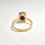 2829-R-nGAR: Gold Vermeil 18k Garnet 10x8mm Oval