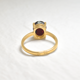 2829-R-nGAR: Gold Vermeil 18k Garnet 10x8mm Oval
