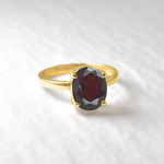2829-R-nGAR: Gold Vermeil 18k Garnet 10x8mm Oval