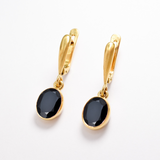 1118-E-nONY: Gold Vermeil 18k Onyx 10x8 oval
