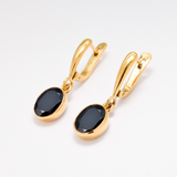 1118-E-nONY: Gold Vermeil 18k Onyx 10x8 oval