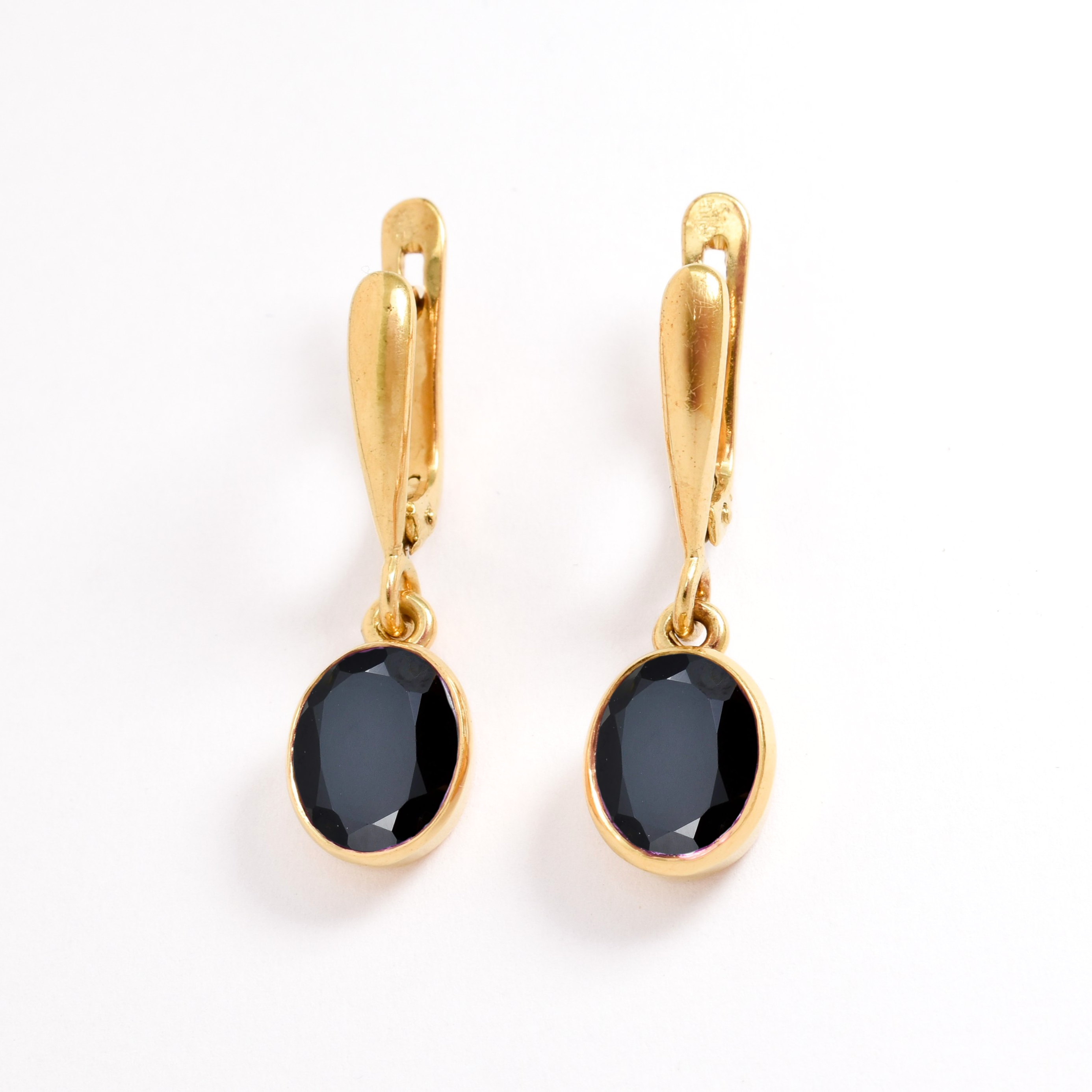 1118-E-nONY: Gold Vermeil 18k Onyx 10x8 oval
