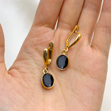 1118-E-nONY: Gold Vermeil 18k Onyx 10x8 oval