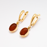 1118-E-nCAR: Gold Vermeil 18k Carnelian 10x8 cabochon