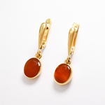1118-E-nCAR: Gold Vermeil 18k Carnelian 10x8 cabochon