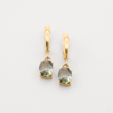 Green Diamond Earrings - Diamond Dangling Earrings - Gift For Her