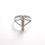 Fish Bone Ring - Sterling Silver Fish Ring - Split Shank Ring