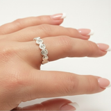 Diamond Eternity Band - Dainty Diamond Ring - White Gold Stackable Ring