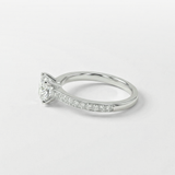 1 Carat Pavé Diamond Ring - Solid White Gold Ring - Diamond Engagement Ring
