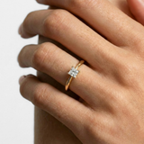 1 Carat Princess Cut Diamond Ring - Solid Gold Ring - Solitaire Engagement Ring
