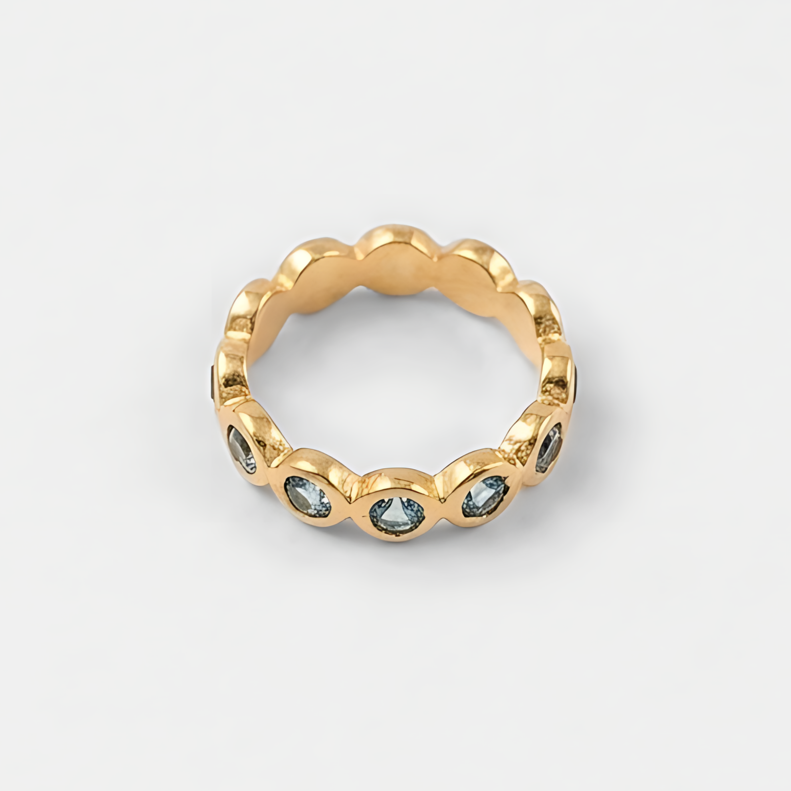 Adina Stone material options for 925 Sterling Silver, 18K Yellow Gold Vermeil, 18K White Gold Vermeil, 18K Rose Gold Vermeil.