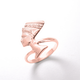Rose Gold Nefertiti Ring - Egyptian Ring - Ancient Ring