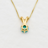 Dainty Turquoise Necklace - Blue Turquoise Pendant - December Birthstone Gift