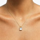Adina Stone material options for 925 Sterling Silver, 18K Yellow Gold Vermeil, 18K White Gold Vermeil, 18K Rose Gold Vermeil.
