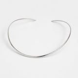 Torque Choker Necklace - Open Collar Necklace - Minimalist Thin Wire Choker made in 925 Sterling Silver. Ideal for everyday wear and perfect for birthday gifting and special occasions.
