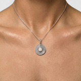 Round Opal Necklace - Natural Opal Necklace - Statement Opal Pendant