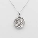Round Opal Necklace - Natural Opal Necklace - Statement Opal Pendant