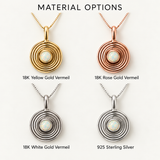 Round Opal Necklace - Natural Opal Necklace - Statement Opal Pendant