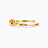 Gold Open Bangle - Knot Cuff Bracelet - Love Knot Bracelet