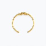 Gold Open Bangle - Knot Cuff Bracelet - Love Knot Bracelet