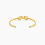 Gold Open Bangle - Knot Cuff Bracelet - Love Knot Bracelet