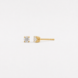 14k Gold Diamond Studs - Certified Diamond Earrings - Solid Gold Earrings