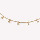 14K Solid Gold Diamond Letter Necklace - Personalized Pavé Diamond Initial Necklace - Custom Multi-Letter Charm Necklace