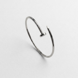 Gold Nail Bracelet - Slim Open Cuff - Minimalist Bangle