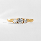 Natural Diamond Solid Gold Ring made in 14k Yellow Gold with Natural white Diamond in Prong setting, April Birthstone gift idea, symbolizes commitment, strength & purity, ideal for everyday wear and perfect for birthday gifting and special occasions.