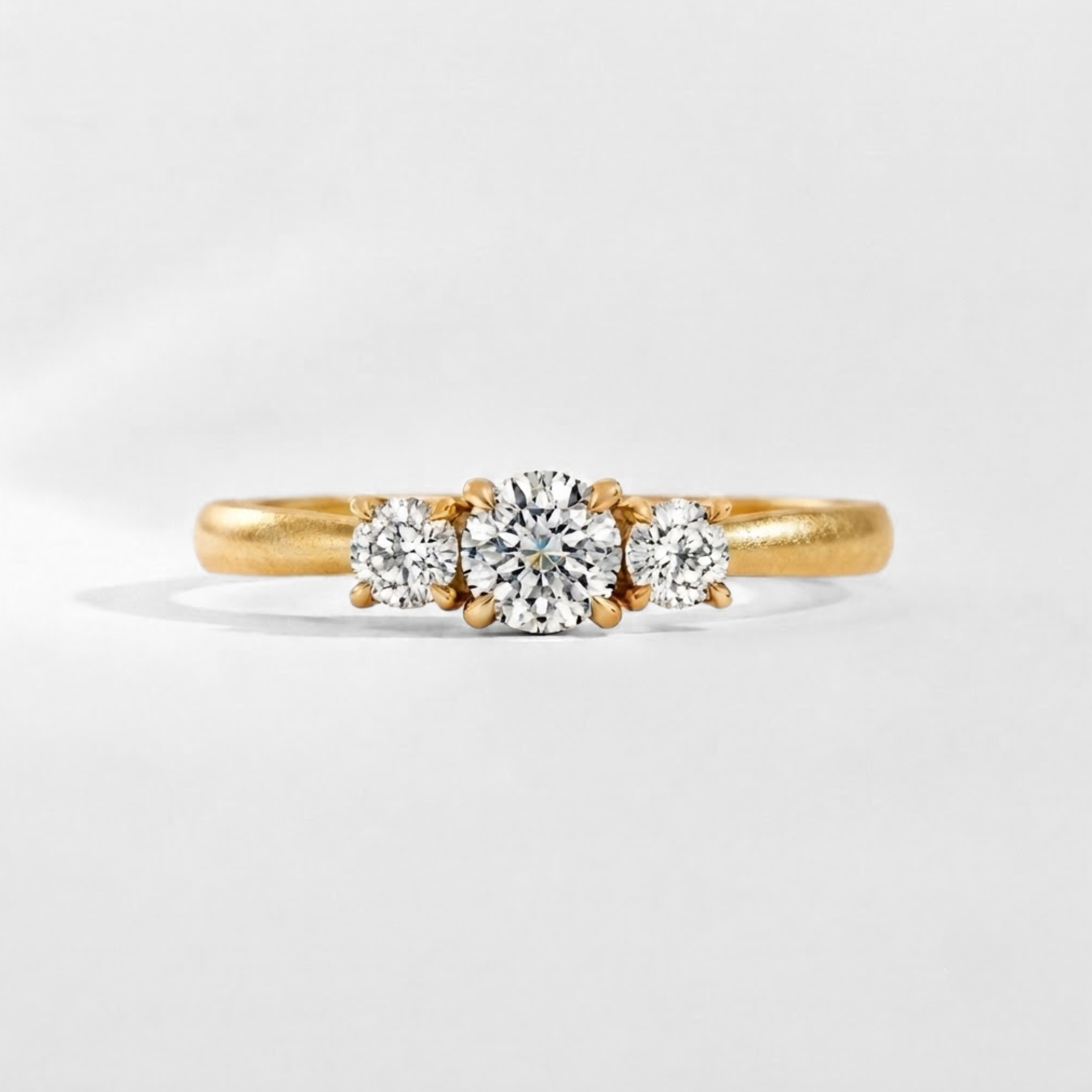 Natural Diamond Solid Gold Ring made in 14k Yellow Gold with Natural white Diamond in Prong setting, April Birthstone gift idea, symbolizes commitment, strength & purity, ideal for everyday wear and perfect for birthday gifting and special occasions.