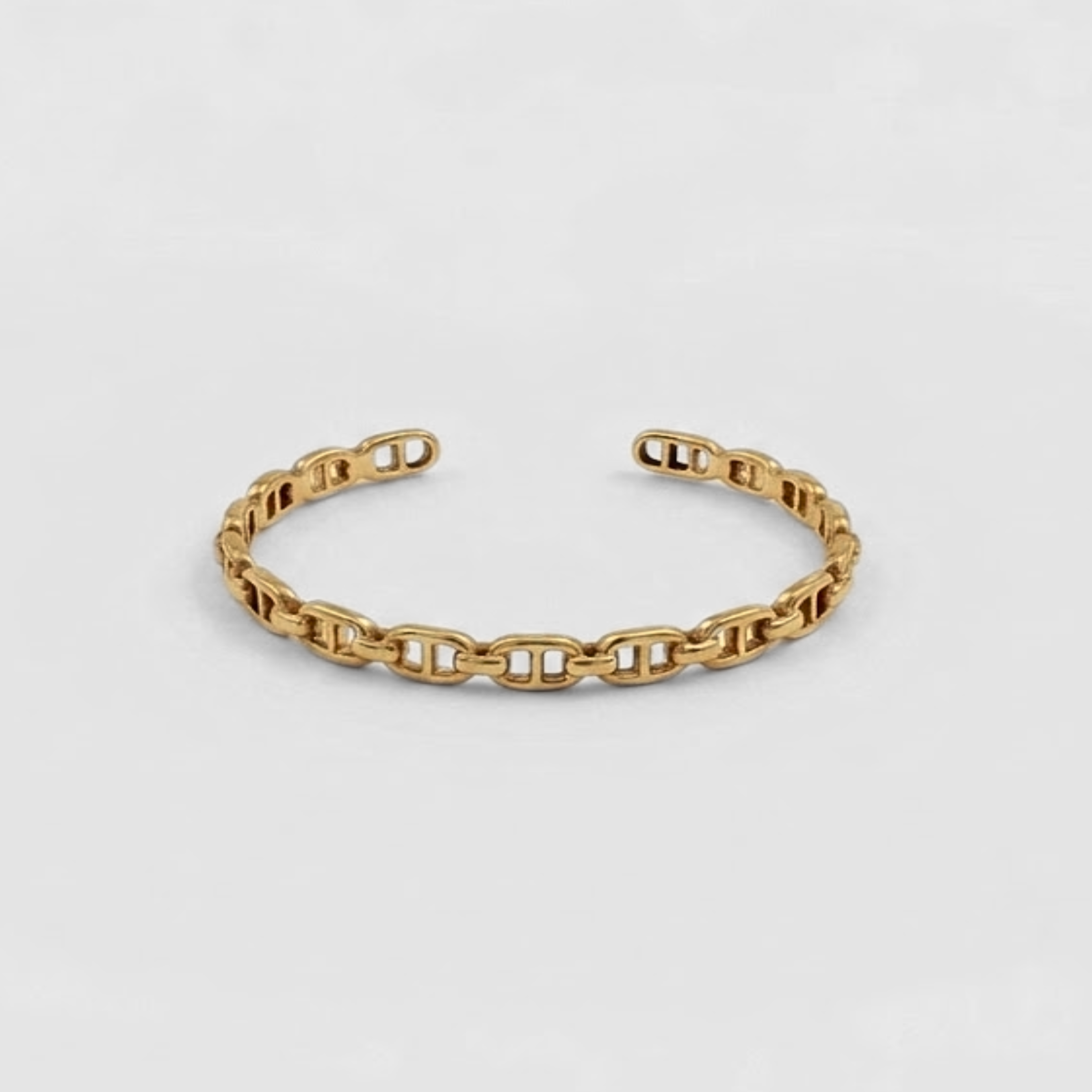 Stacked 18k gold vermeil mariner chain bracelet — anchor link, everyday luxe, perfect birthday gift.