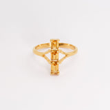 Natural Citrine Ring made in 18k Gold Vermeil with Natural yellow Citrine in Prong setting, November Birthstone gift idea, symbolizes joy, abundance, and personal power, ideal for everyday wear and perfect for birthday gifting and special occasions.