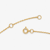 Dainty Natural Diamond Bracelet - 14k Solid Gold - Round Cut Single Diamond Bracelet