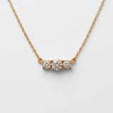 Natural Diamond Solid Gold Necklace made in 14k Yellow Gold with Natural white Diamond in Prong setting, April Birthstone gift idea, symbolizes commitment, strength & purity, ideal for everyday wear and perfect for birthday gifting and special occasions.