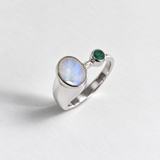 Adina Stone material options for 925 Sterling Silver, 18K Yellow Gold Vermeil, 18K White Gold Vermeil, 18K Rose Gold Vermeil.