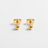 14K Solid Gold Ball Stud Earrings - 3mm Ball Studs - Dainty Everyday Jewelry