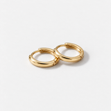 Solid 14k Gold Hoop Earrings - Gold Minimalist Huggie Hoops - Dainty Small Gold Huggies