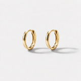 Solid 14k Gold Hoop Earrings - Gold Minimalist Huggie Hoops - Dainty Small Gold Huggies