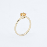 Yellow Sapphire Ring - 18k Solid Gold Ring - Genuine Sapphire Ring