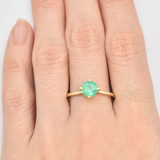 Genuine Emerald Ring - Certified Real Emerald Ring - Gold Emerald Ring