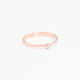 CERTIFIED Real Diamond Ring - Solid 14k Rose Gold Ring - Genuine Diamond Engagement Ring