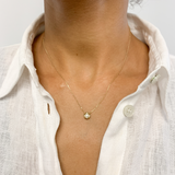 CERTIFIED Natural Diamond Necklace – 14k Solid Gold Necklace – Real Gold Diamond Dainty Necklace