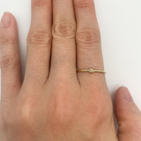 Certified Natural Diamond Ring - Solid 14k Gold Ring - Real Dainty Diamond Ring
