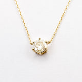 Genuine Diamond Necklace - 1 Carat Diamond Necklace - Solid Yellow Gold Necklace