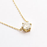 Genuine Diamond Necklace - 1 Carat Diamond Necklace - Solid Yellow Gold Necklace