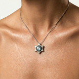 Blue Topaz Star Necklace - Natural Topaz Necklace - Blue Star Pendant