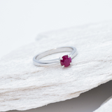 Genuine Ruby Ring - 18k Solid Gold Ring - Certified Ruby Gold Ring