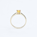 Yellow Sapphire Ring - 18k Solid Gold Ring - Genuine Sapphire Ring