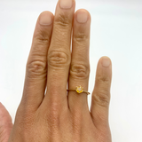 Genuine Sapphire Ring - Real Gold Sapphire Ring - Yellow Sapphire Ring